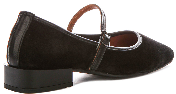Jasmin Mary Jane In Black Suede