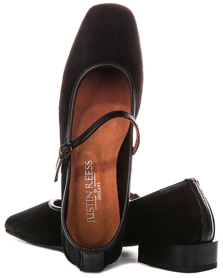 Jasmin Mary Jane In Black Suede