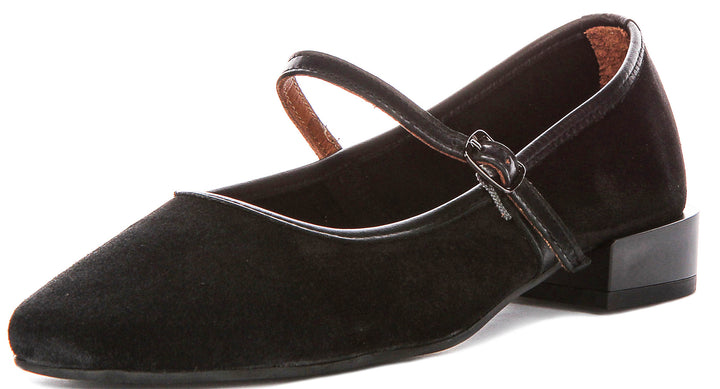 Jasmin Mary Jane In Black Suede