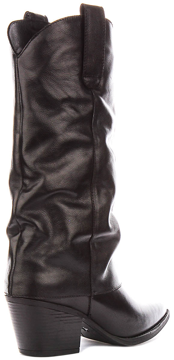 Montana Slouch cowboy Boots In Black