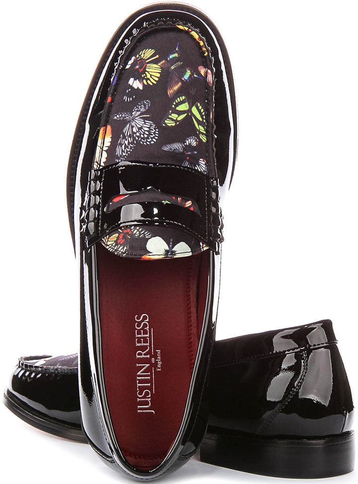 Gabriel Butterfly Loafer In Black Patent