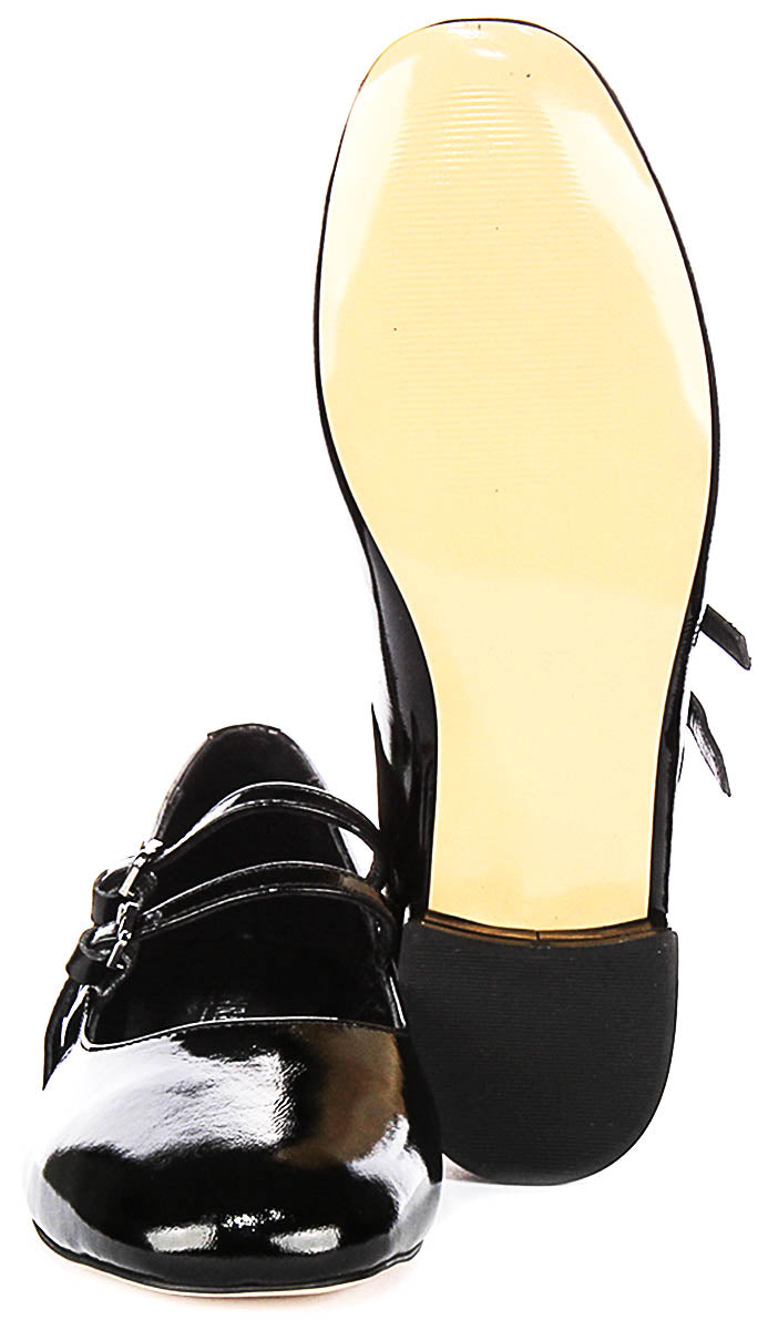 Kalie Mary Jane In Black Patent Leather