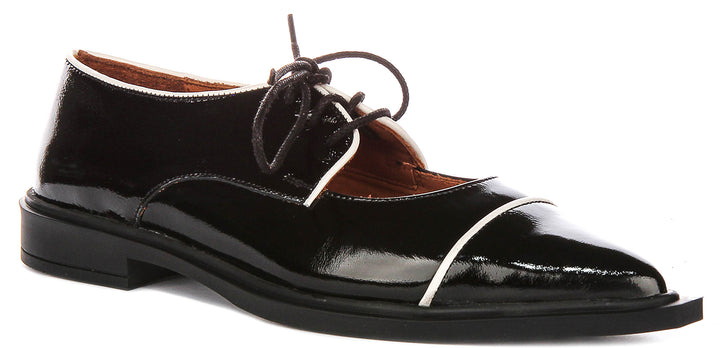 Jane In Flat Pointed Black Patent