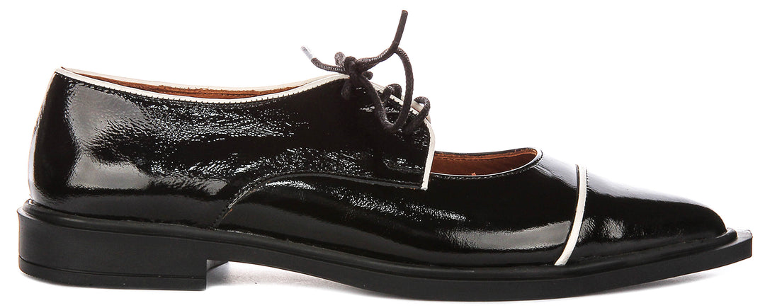 Jane In Flat Pointed Black Patent