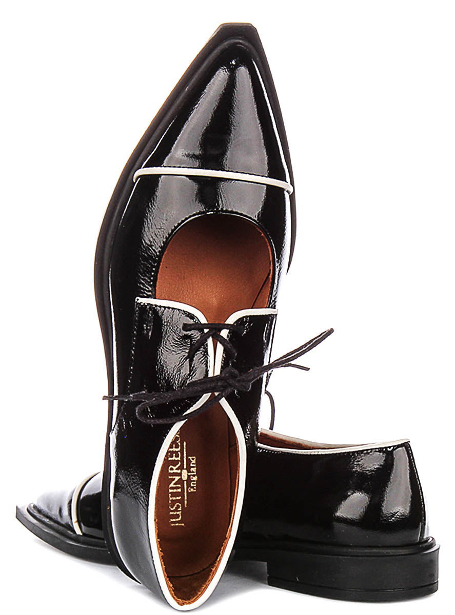Jane In Flat Pointed Black Patent