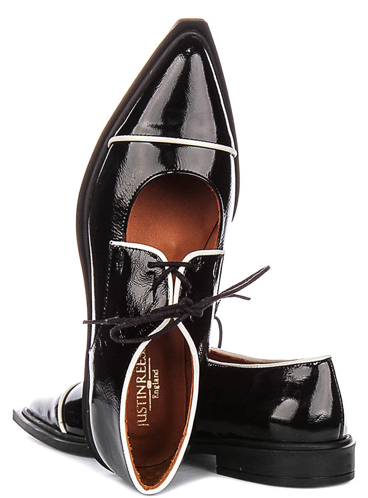 Jane In Flat Pointed Black Patent