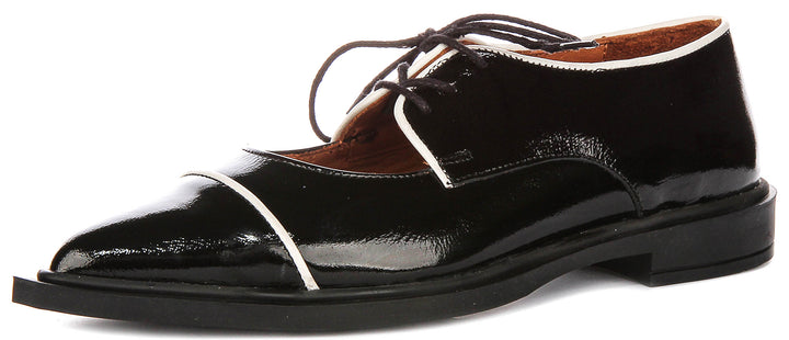 Jane In Flat Pointed Black Patent