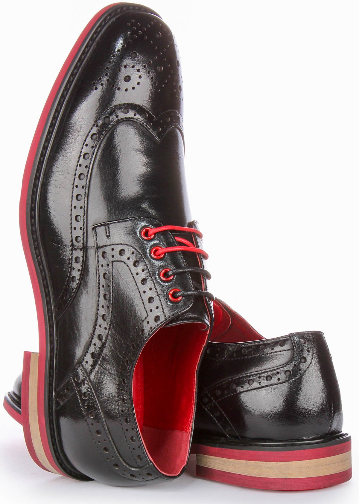 Black and clearance red brogues