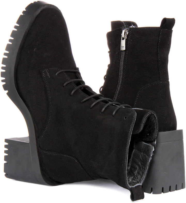 Zoe Ankle Boots In Black Suede