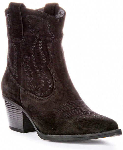 JUSTINREESS ENGLAND Nova Suede Ankle Boots In Olive | Brogue Boots ...