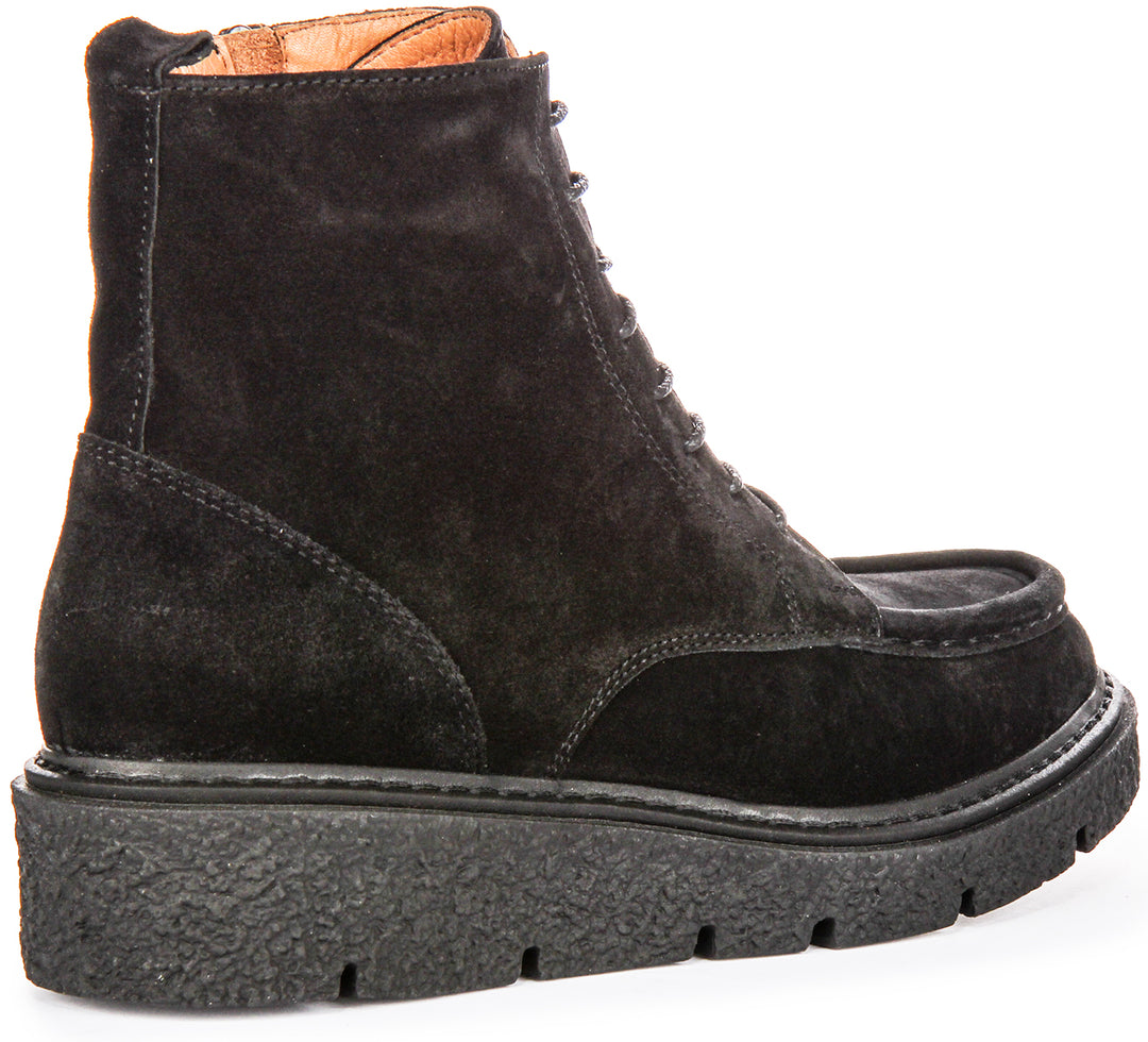 Alani Ankle Boots In Black Suede