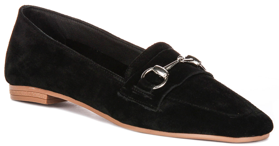 Romy Loafers In Black Suede