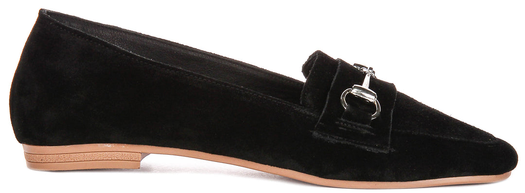 Romy Loafers In Black Suede