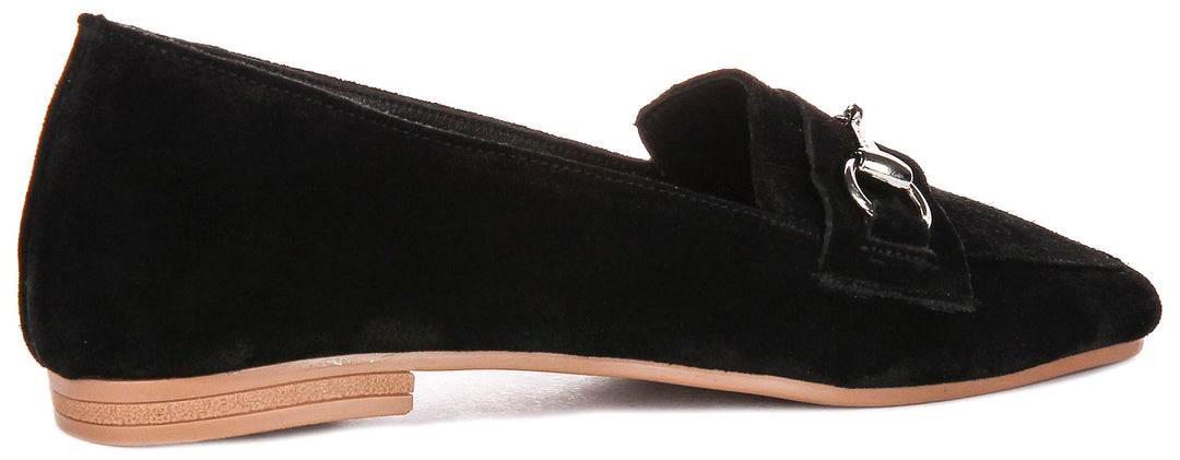 Romy Loafers In Black Suede