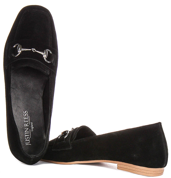 Romy Loafers In Black Suede