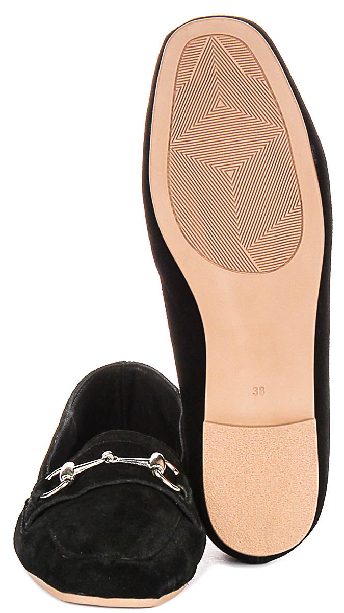 Romy Loafers In Black Suede