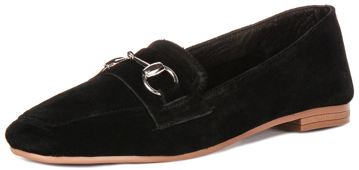 Romy Loafers In Black Suede