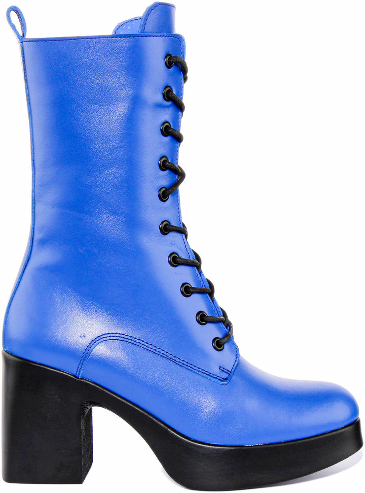 Frida Knee High Boot In Blue