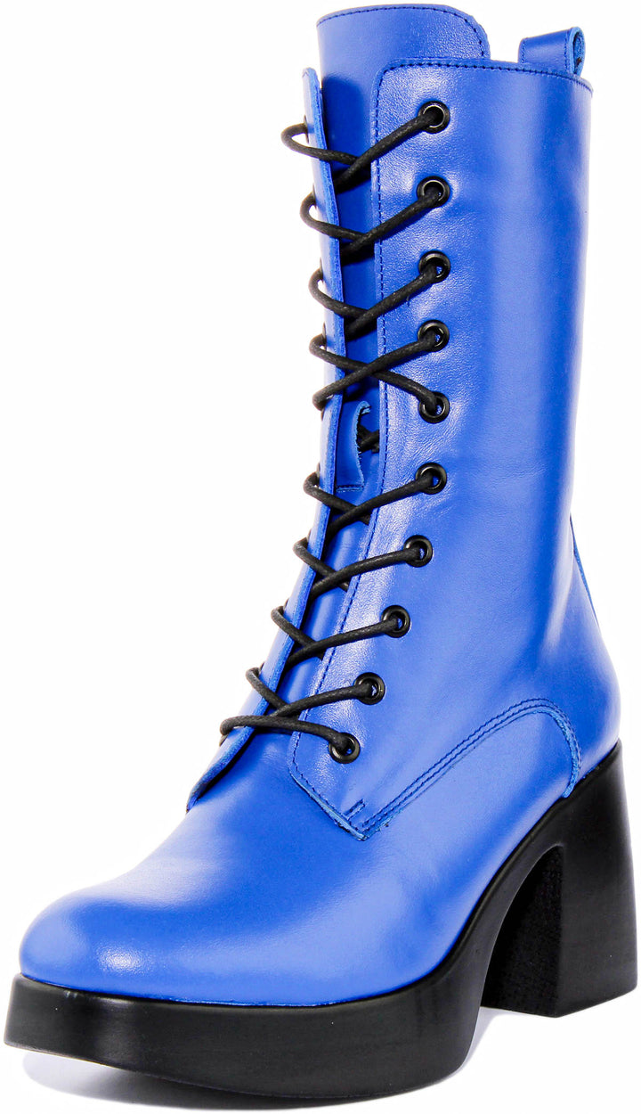 Frida Knee High Boot In Blue