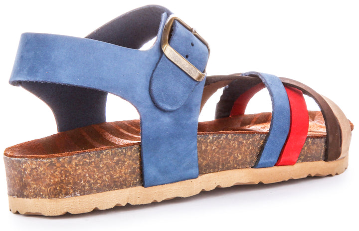 Winona Footbed Sandals In Blue