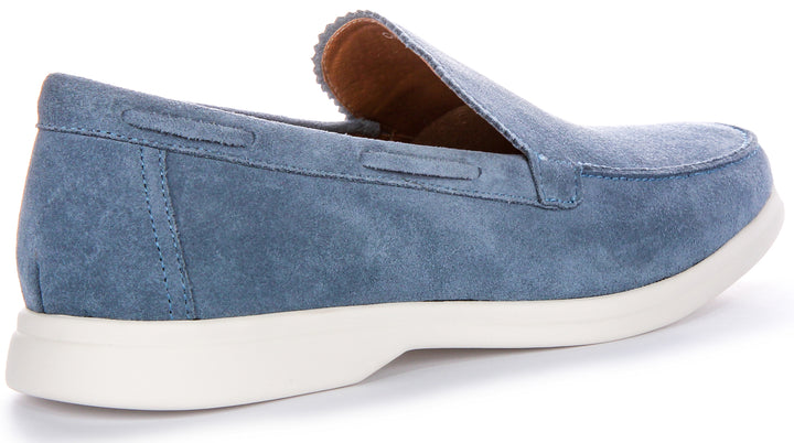 Charles Yacht Suede Loafer In Blue