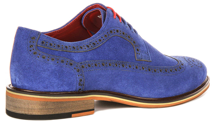 Robin In Blue Suede Brogues