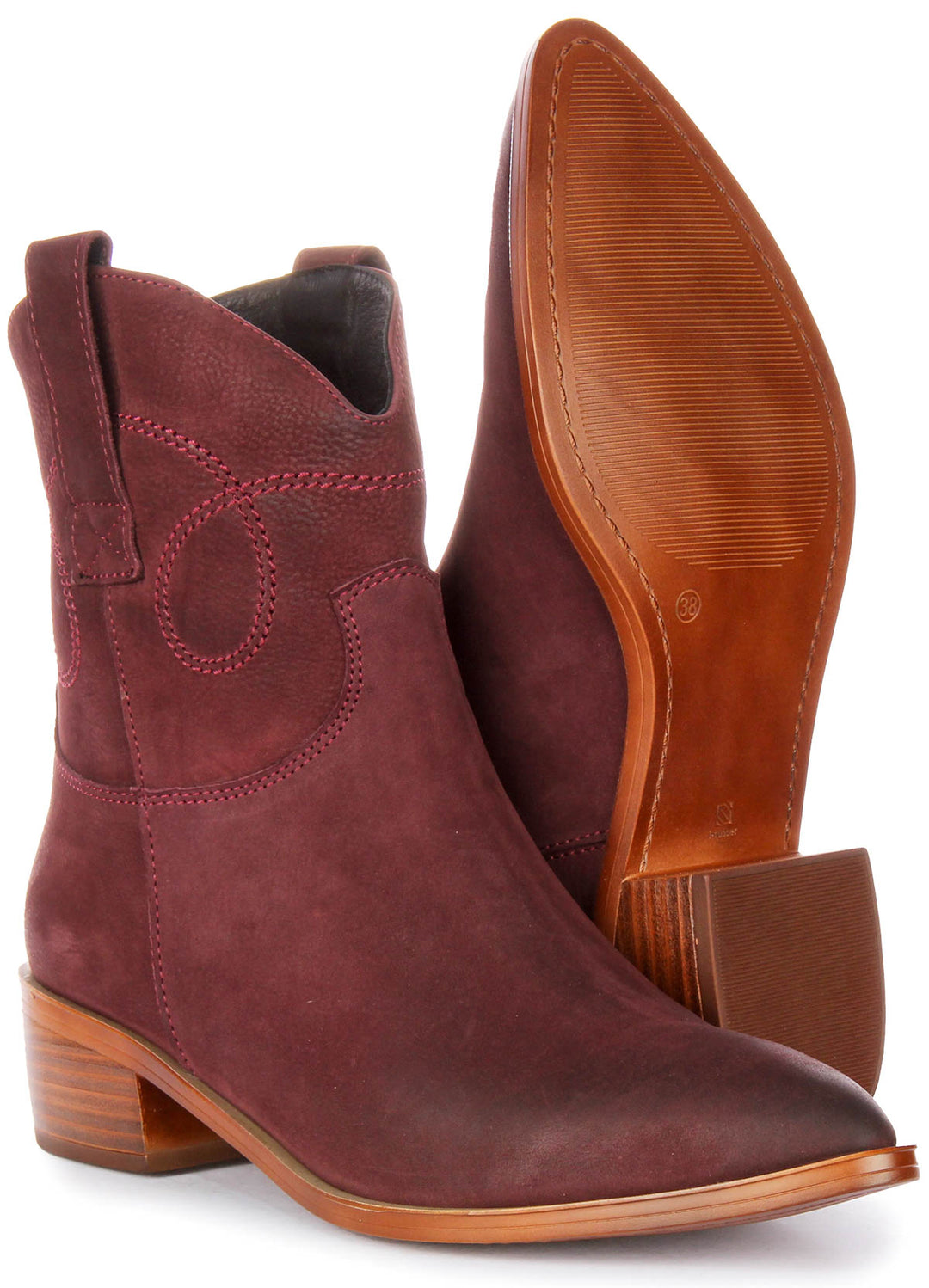 Ivy Ankle Boots In Bordo