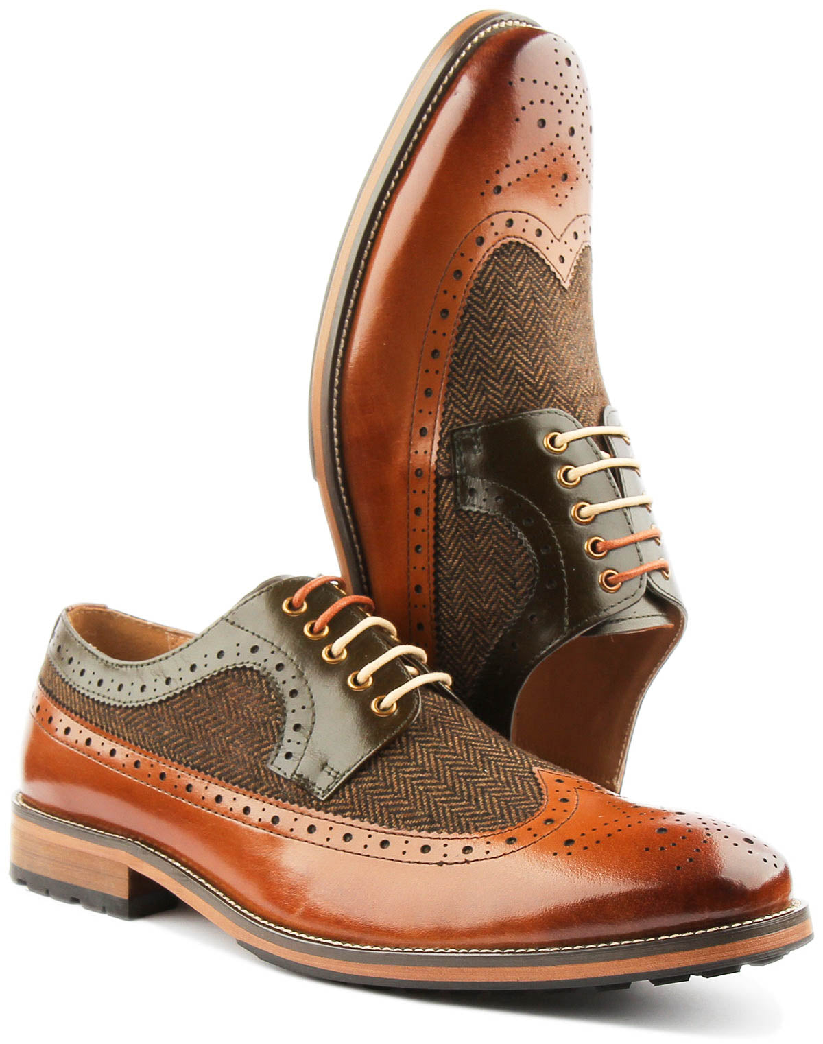 Two tone clearance leather brogues