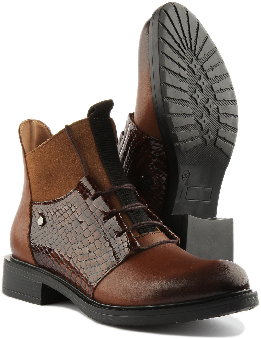 Mylah Ankle Boots In Brown