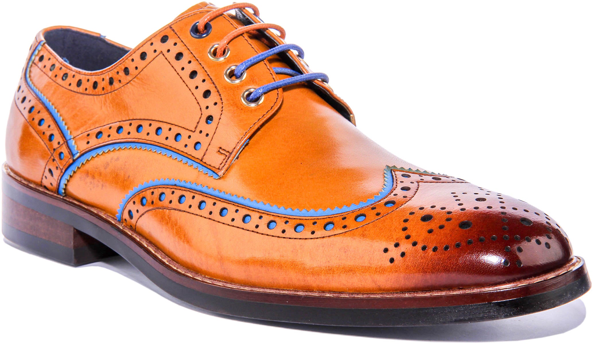 Mens orange sale dress shoes