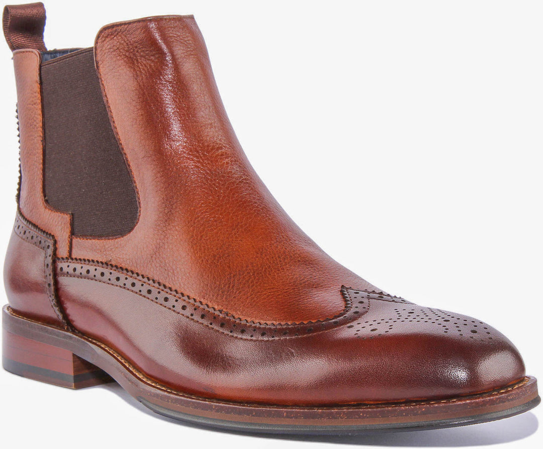 Warren Chelea Brogue Boots In Brown