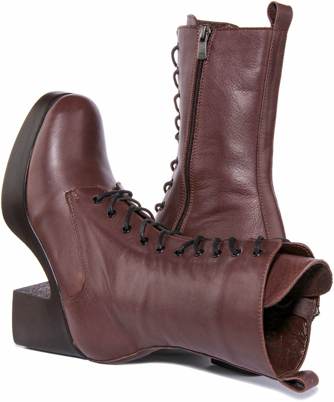 Frida Lace up High Boot In Brown