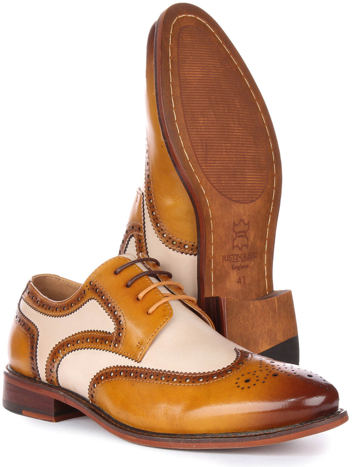 Kai Brogue Shoes In Brown