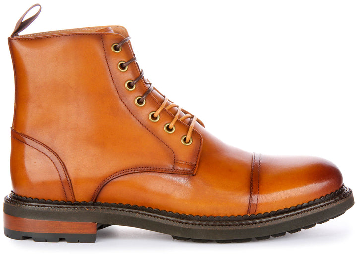 Kingston Lace Up Ankle Boots In Brown