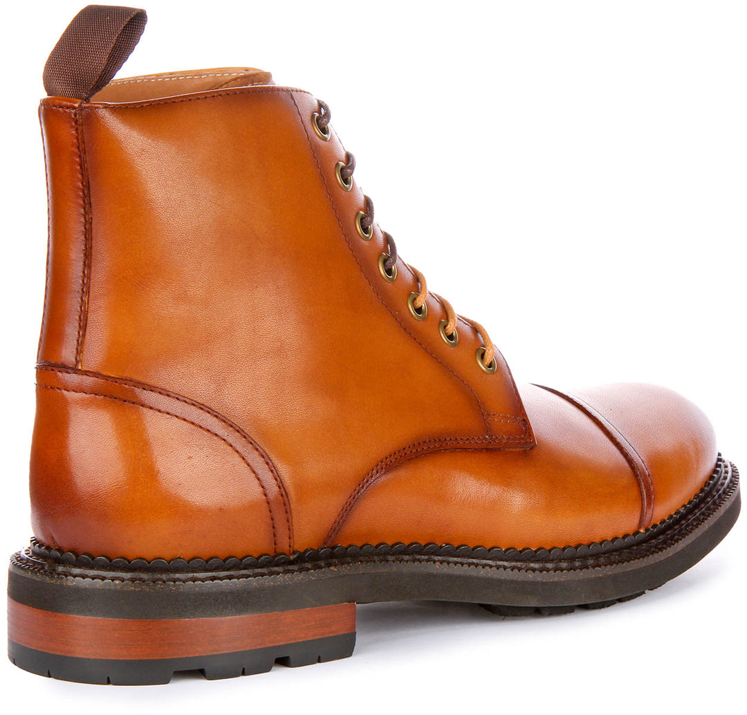 Kingston Lace Up Ankle Boots In Brown