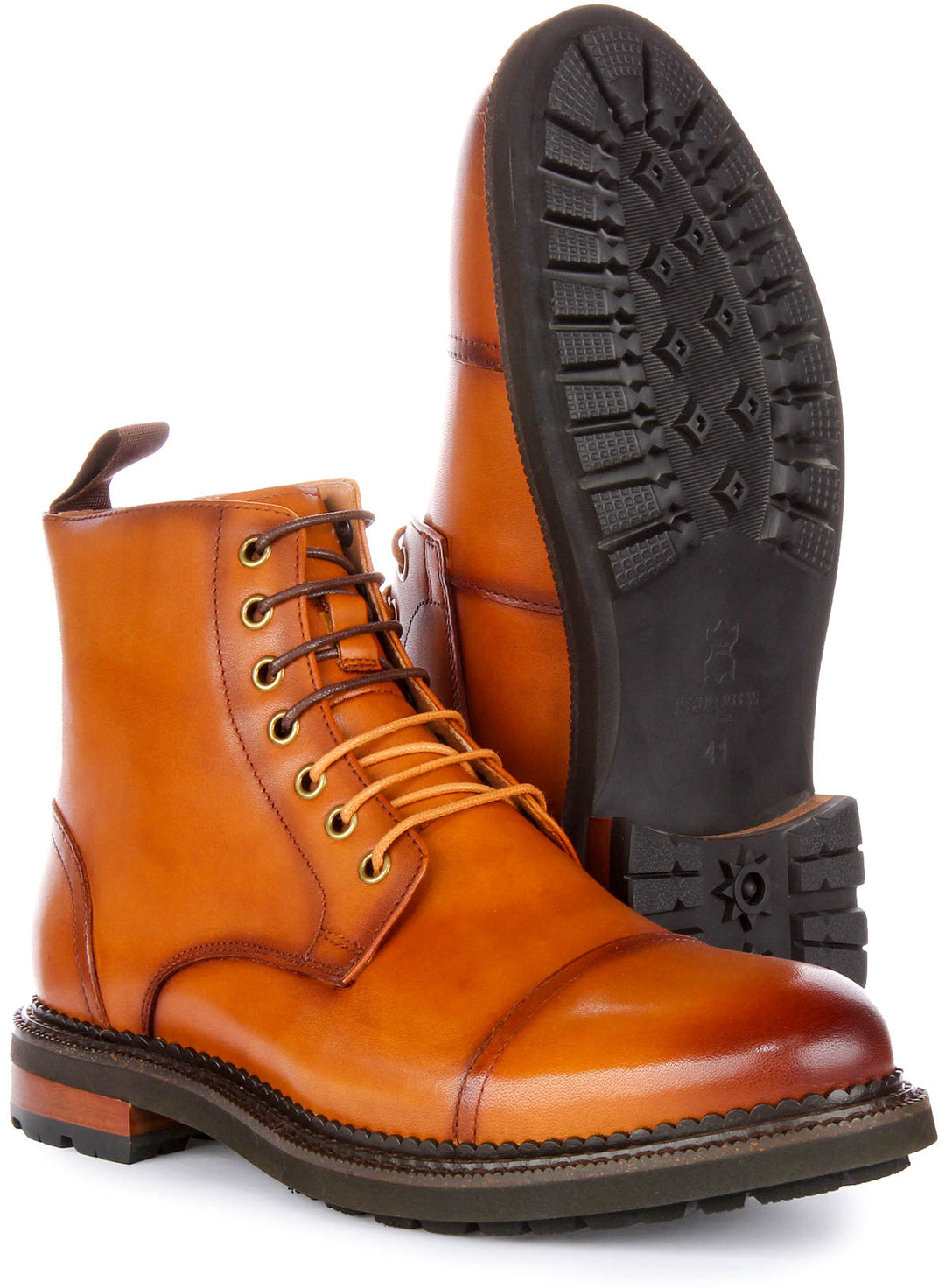 Kingston Lace Up Ankle Boots In Brown