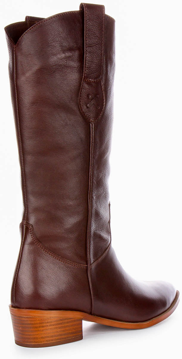 Anna Mid Calf Boots In Brown