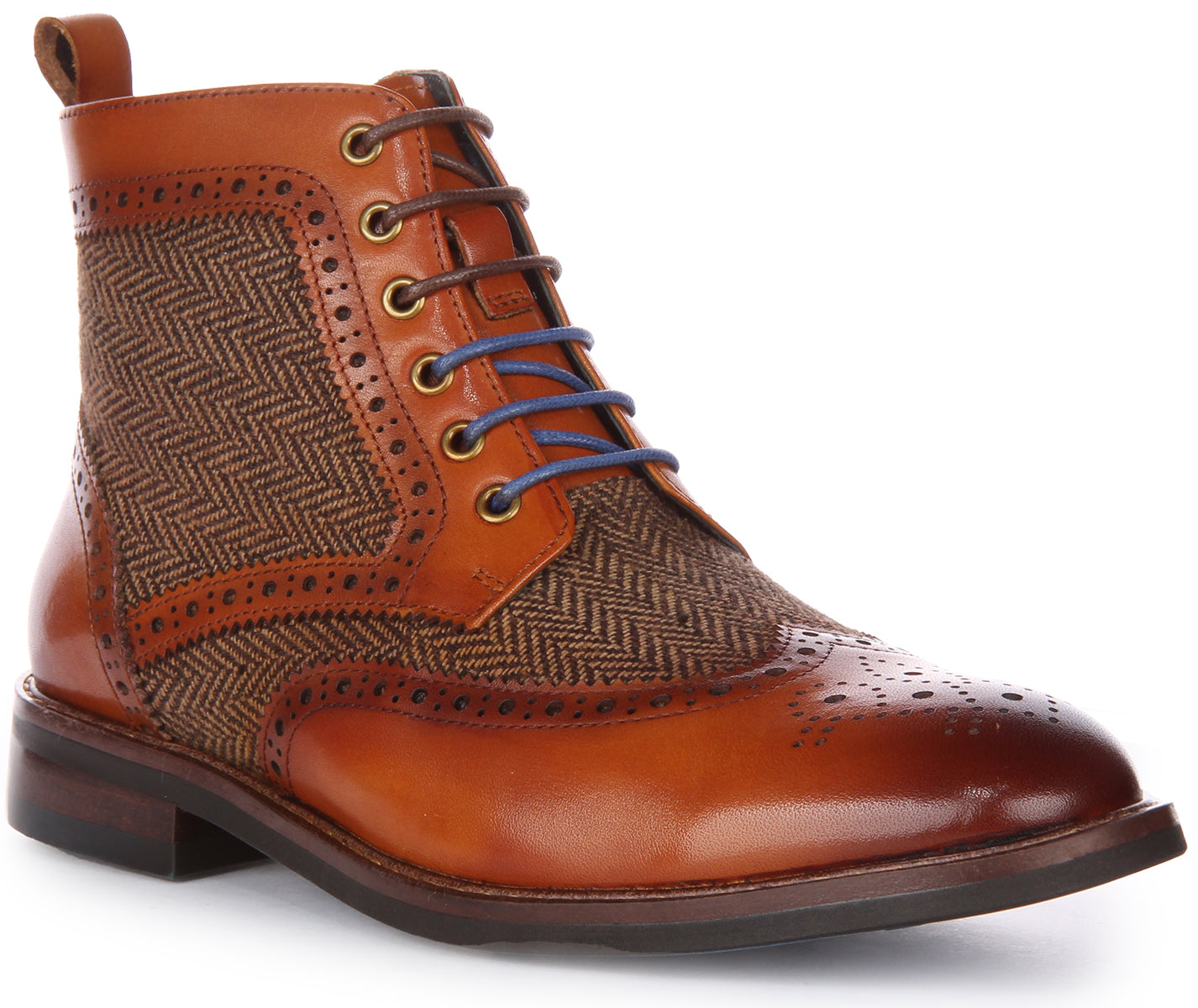 JUSTINREESS ENGLAND Hi Kennedy W Ankle Boots In Brown | Brogue Boot ...