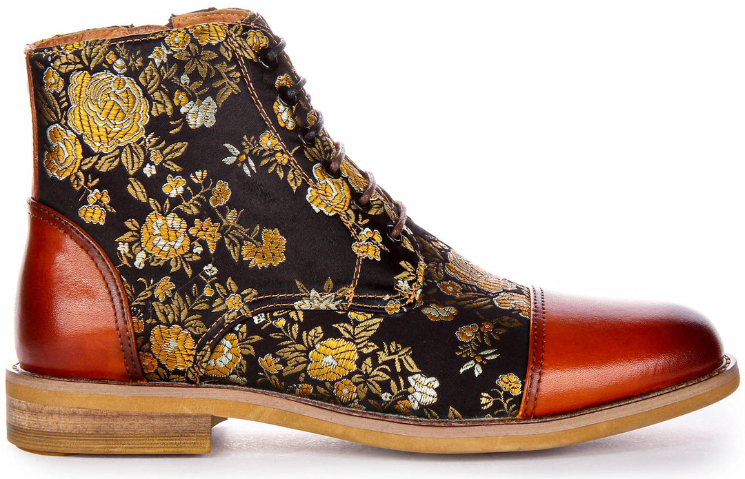 Adam Floral W Ankle Boots In Brown