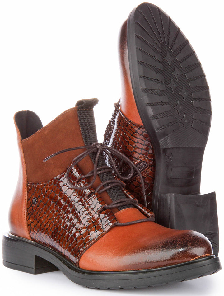 Mylah Ankle Boots In Brown