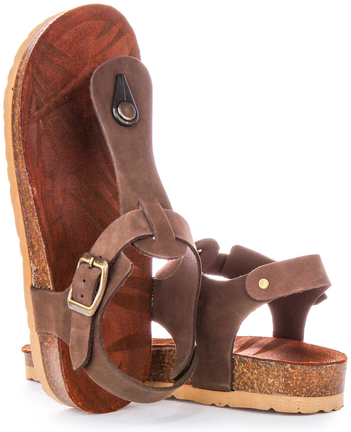 Alora Thong Footbed Sandals In Brown