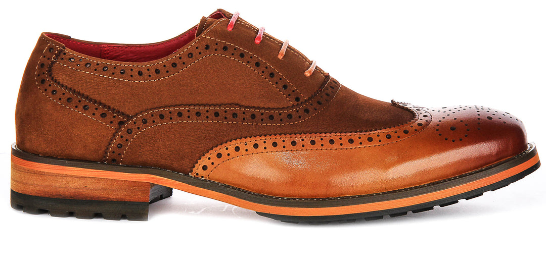 Noble Brogue Shoes In Brown