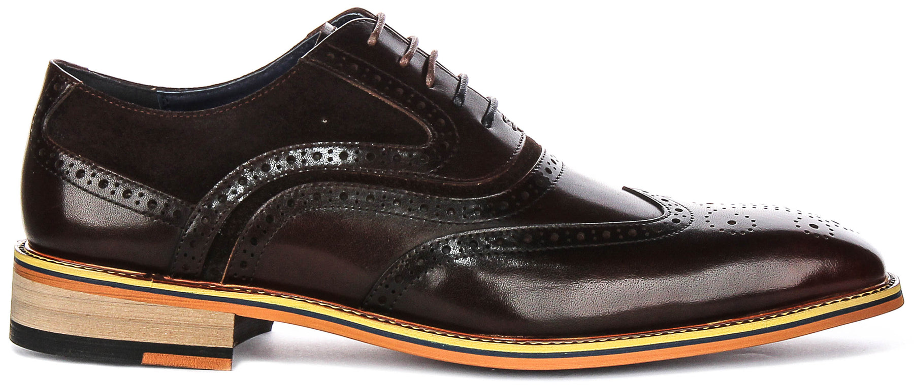 JUSTINREESS ENGLAND Roman In Dark Brown | Brogue Shoe – Justin Reess