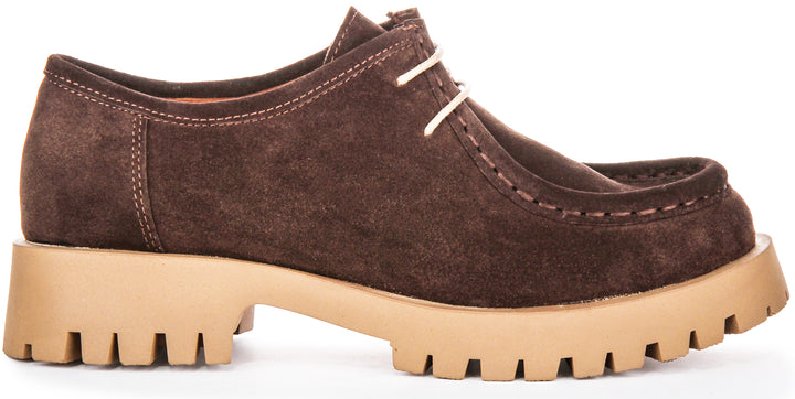 Emerie Moc Toe Shoes In Brown