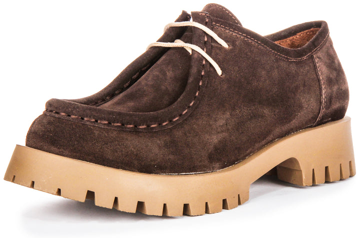 Emerie Moc Toe Shoes In Brown