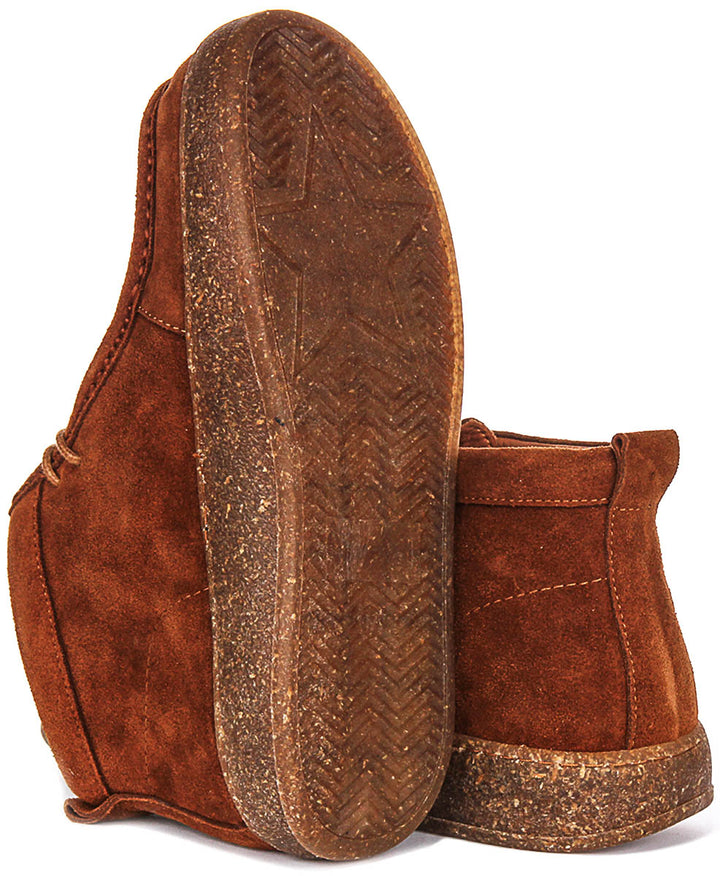 Justinreess England Kyla Suede In Brown For Women