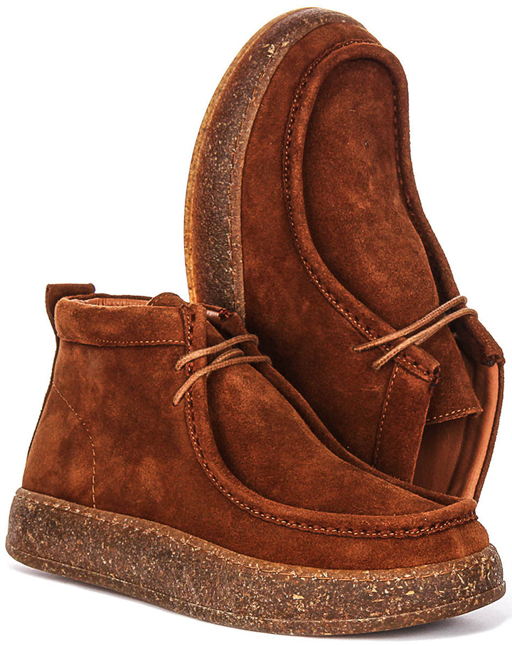 Justinreess England Kyla Suede In Brown For Women