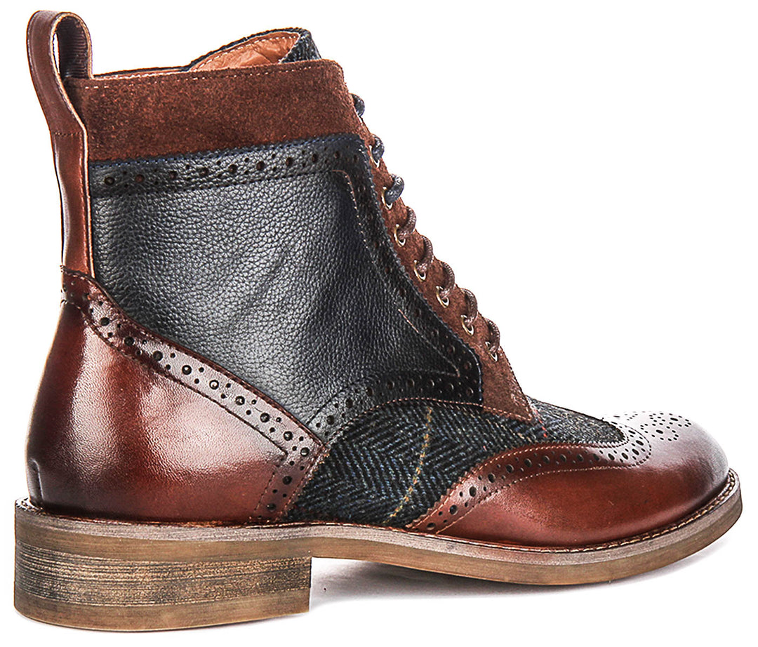 Teddy Rees Teddy In Brown For Men | Leather Canvas Boots – Justin Reess