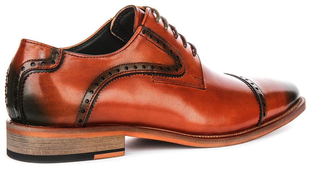 Jenson In Brown Green Oxford Shoes