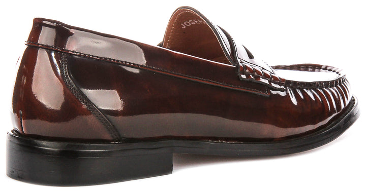 Joseph Loafer In Brown High Shine